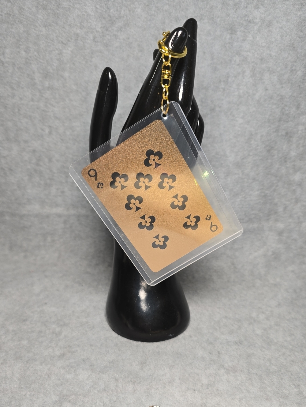 Louis Vuitton Gold-Tone 9 Of Clubs Card Key Holder